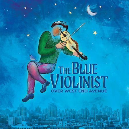 The Blue Violinist Over West End Avenue poster