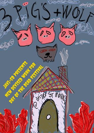 3 Pigs+Wolf poster