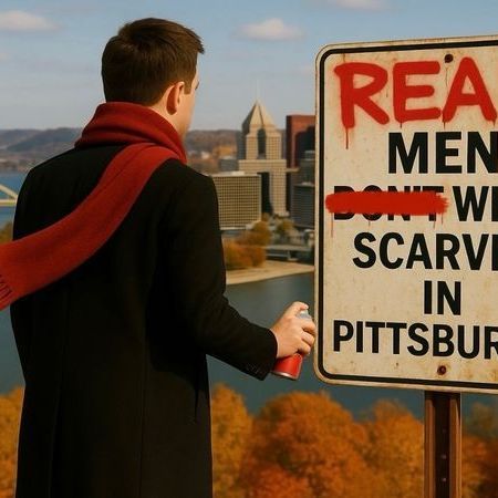 Real Men Wear Scarves in Pittsburgh
